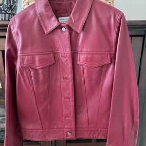 Lord & Taylor Women's Red Leather Jacket